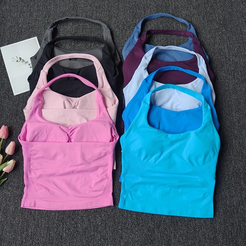 Suspender Tank Top - Naadloze haltertop voor dames, sportvest, yoga,