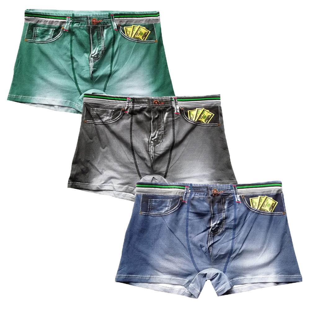 Multi Pack Underwear - 3 Stks/partijen Mannen Boxer Shorts Denim