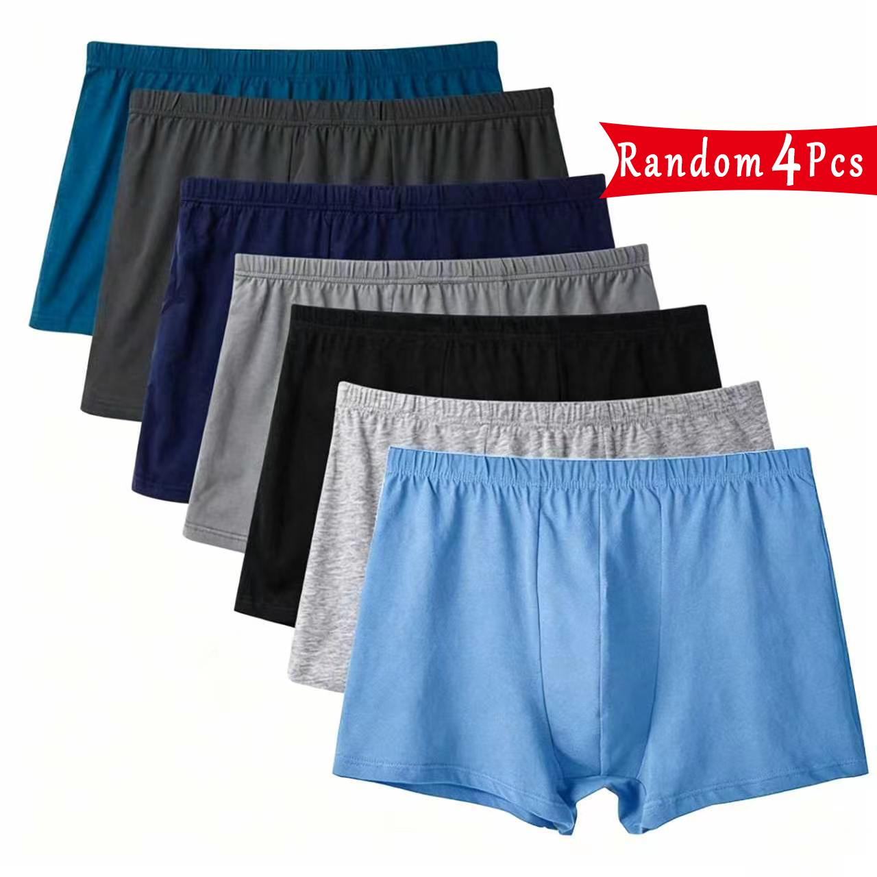 Multi Pack Underwear - 4 stuks heren boxershorts van 100%