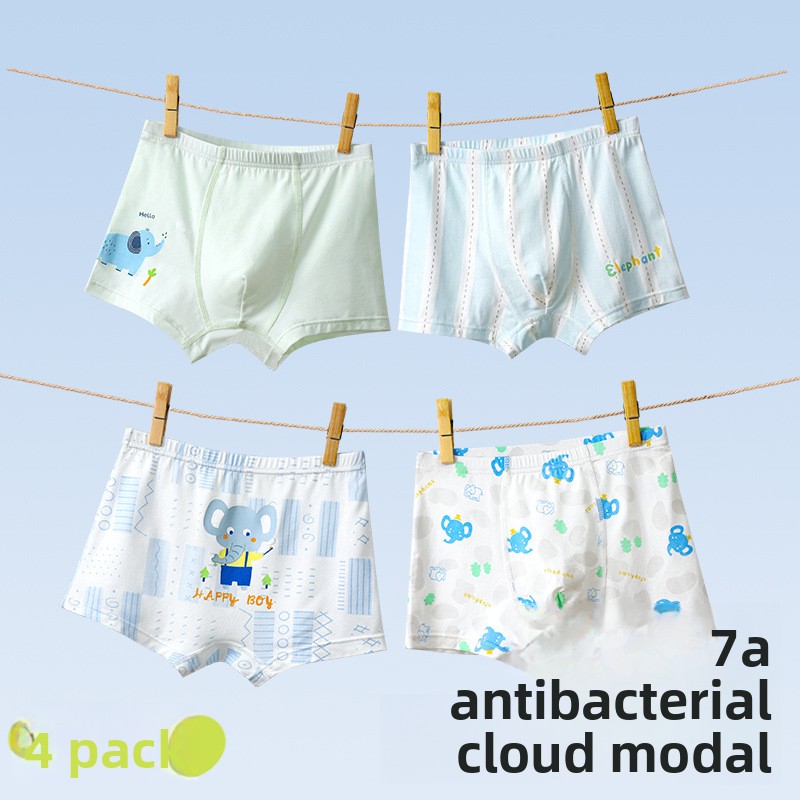 Multi Pack Underwear - 4-pack Modal boxershorts voor jongens 7A